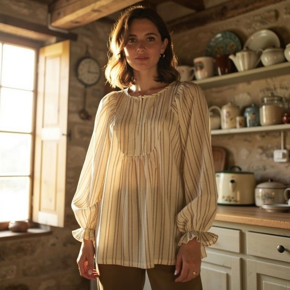 Women's Clothing| Elizabeth And James Boho Peasant Top - Picture 2 of 6